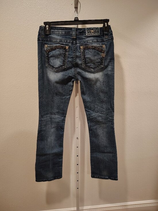 Miss Me Denim - Miss Me Jeans Size 30 Mid-Rise Slim Boot Short Inseam 32 Thick Stitch Stretch